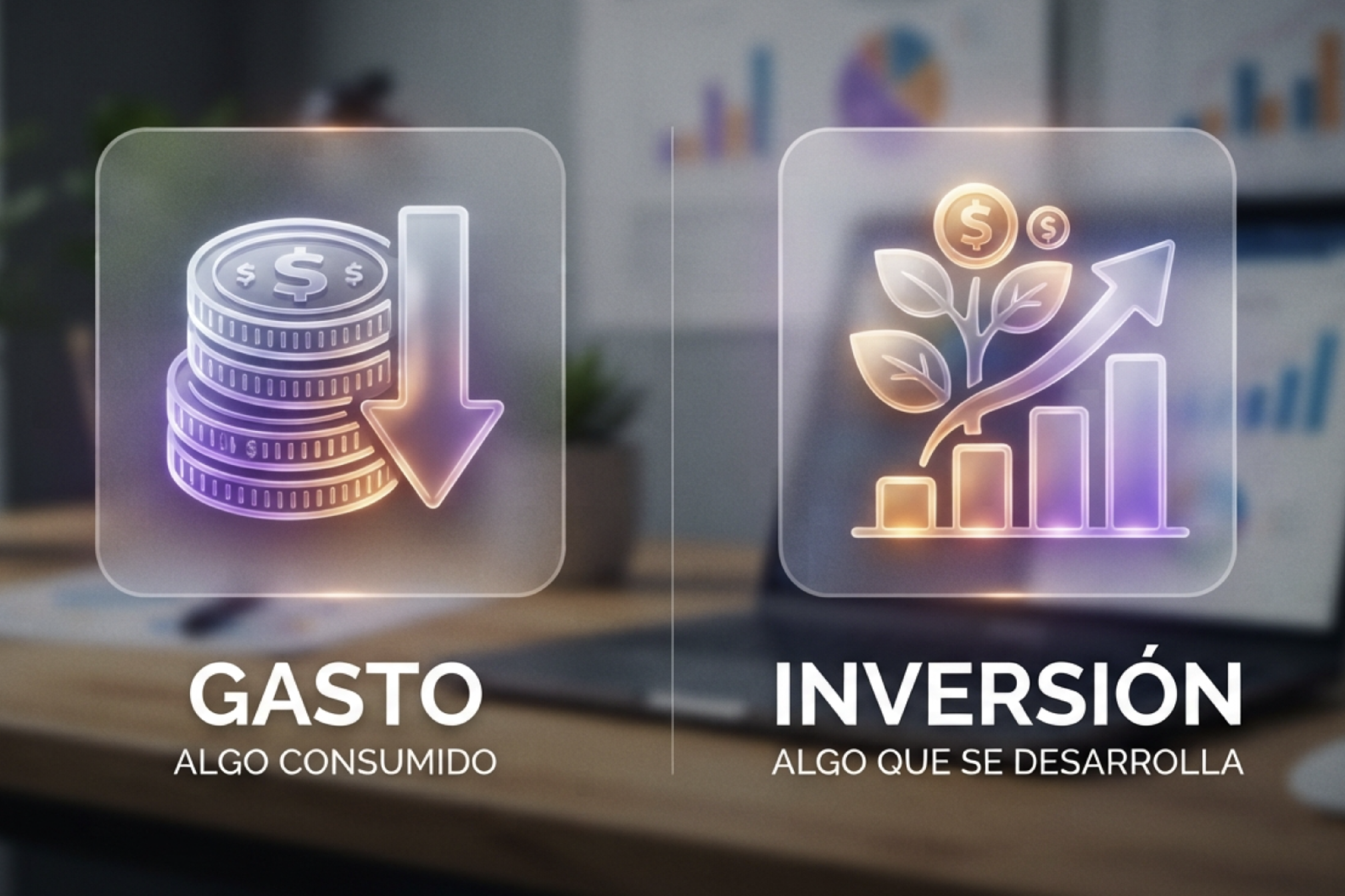 Comparación entre gasto e inversión en capital humano: la capacitación genera capacidades que crecen con el tiempo.